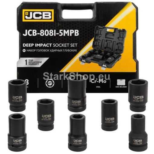 Комплект Дълбоки Ударни Вложки 6-Стенни 1″ (22 – 41мм) 8 части JCB