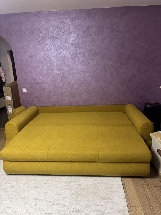 Set canapea extensibila cu 2 fotolii, comoda TV