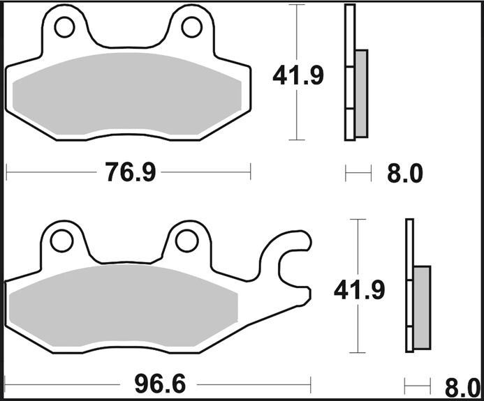 Plăcuțe frână Brembo sinterizate SA față/spate 07YA22SA Honda CB 125