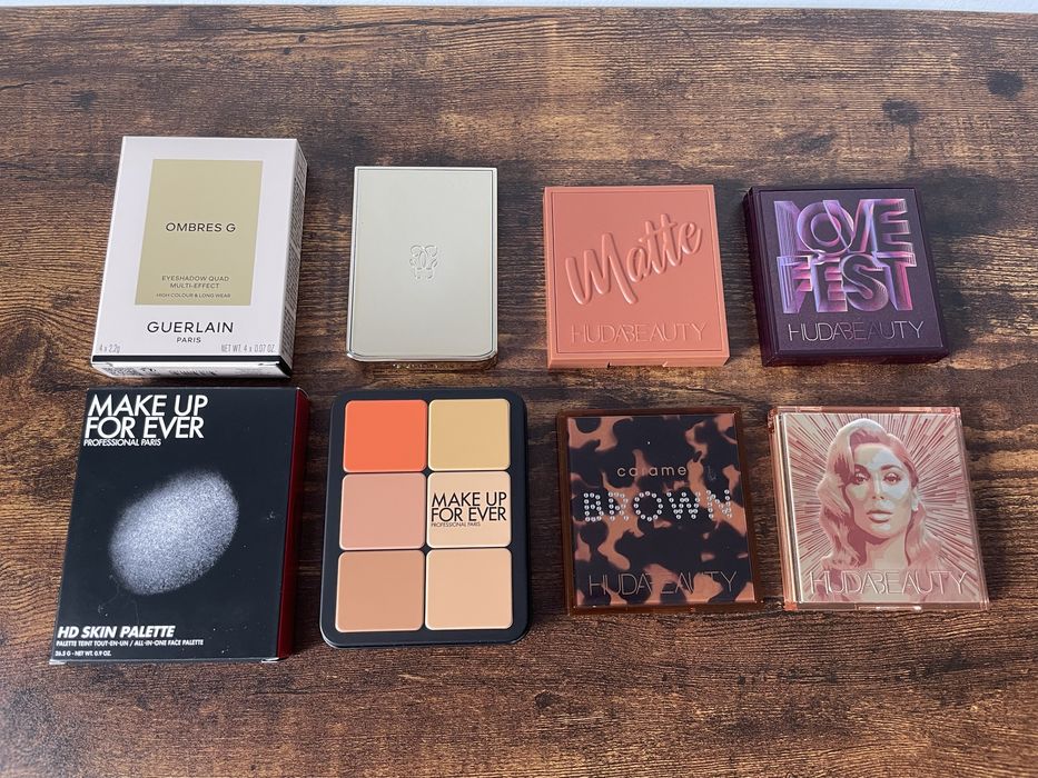 НОВИ палитри сенки за очи Huda  Beauty Guerlain Make up for ever