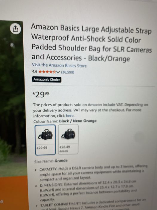 Geanta aparat foto DSLR, SLR AMAZON