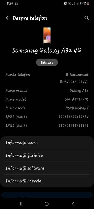 Vând Samsung Galaxy A32 4G