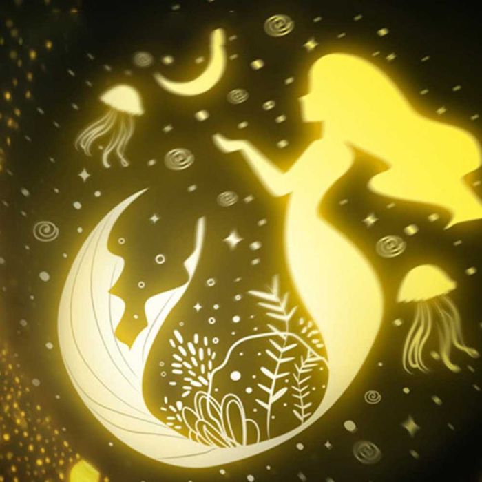 Детска нощна лампа с 6 прожекционни плаки- Joernso