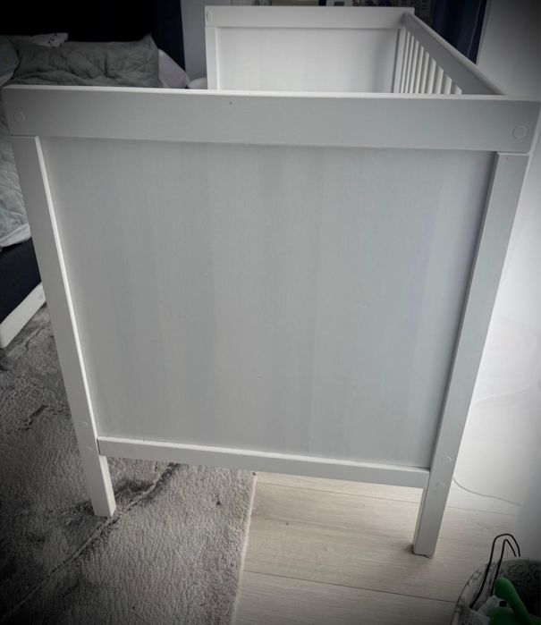 Patut bebe Ikea culoare alb cu/fara saltea inclusa