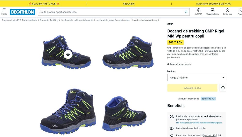 Bocanci trecking CMP  goretex, impermeabili, in stare perfecta, M. 40