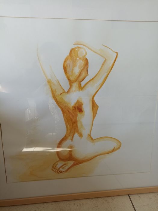 Set 2 tablouri noi acuarela cu ramă din lemn