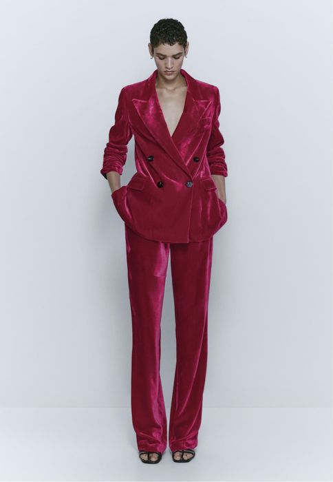 Pantaloni din catifea Massimo Dutti