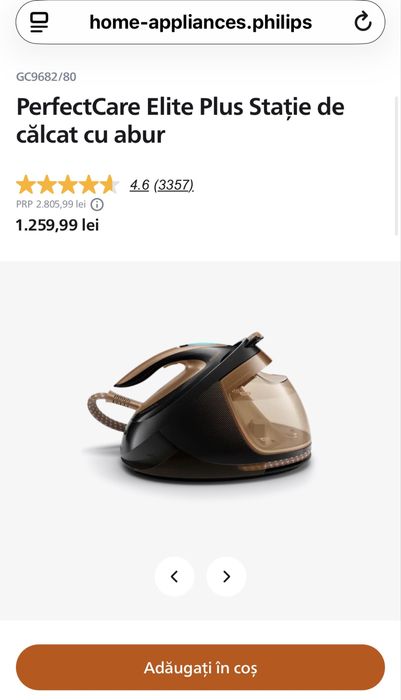 Staţie de călcat cu abur PerfectCare Elite Plus