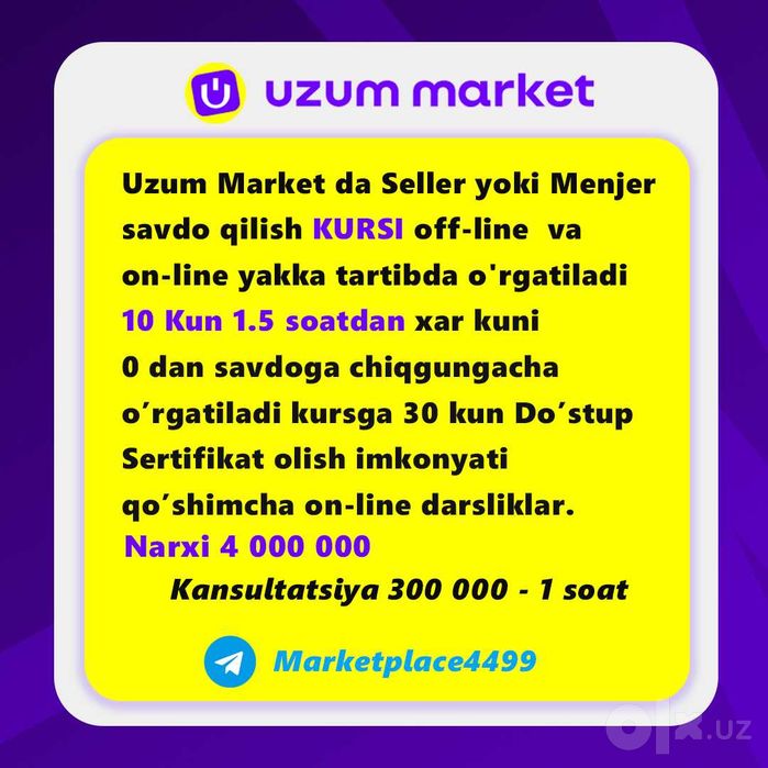 uzum market ga rasim va video tayorlab berish