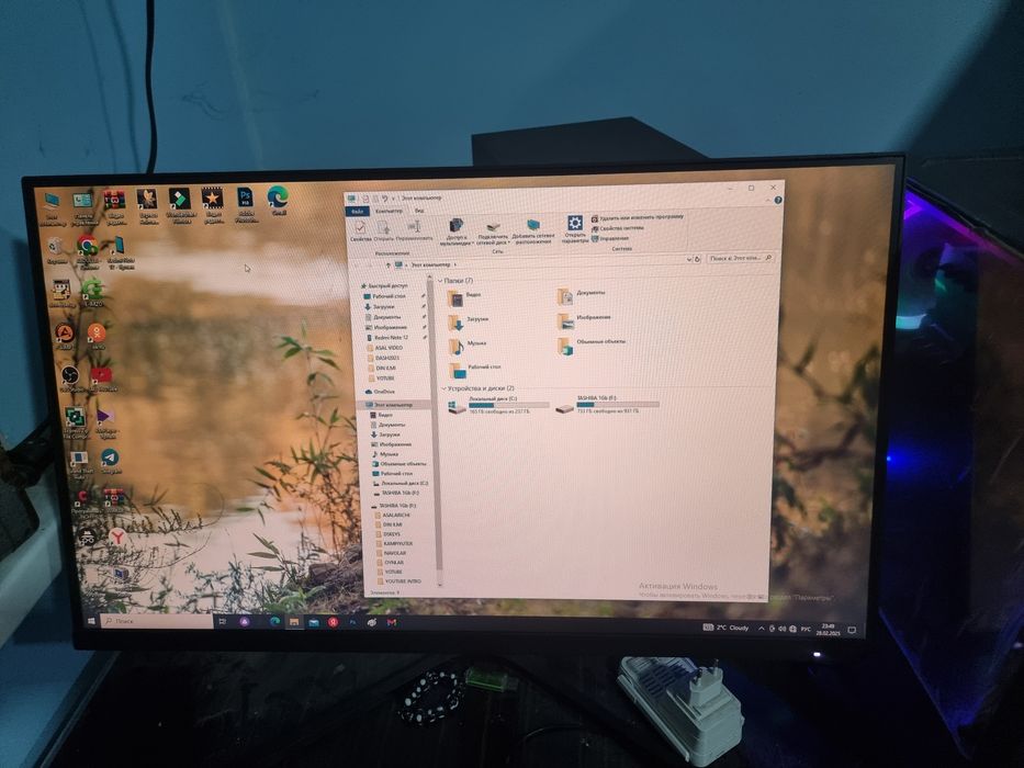 Redmi 27 monitor компьютер учун янги холатда