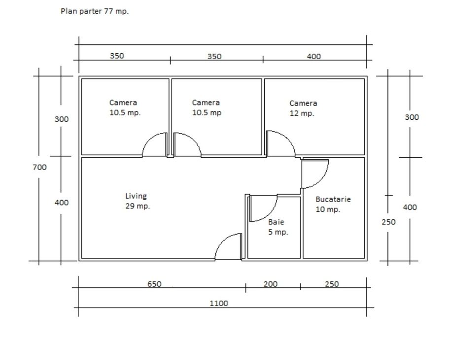 Casă Modulară & casă din lemn panouri sandwich kit 77mp