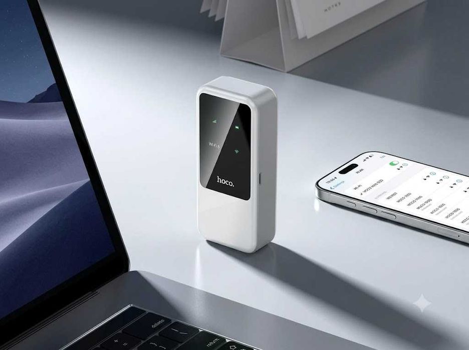 Портативный 4G LTE Wi-Fi 6 роутер Hoco HI42, компактный