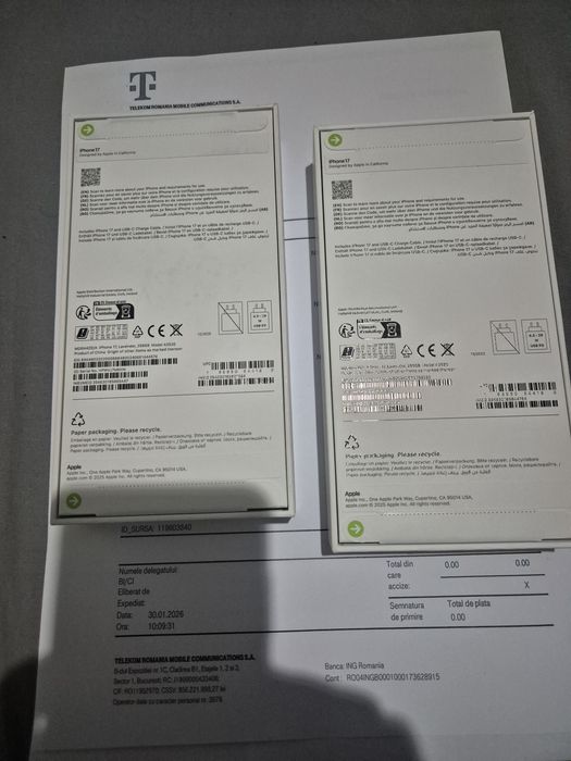 Iphone 17 256gb - Sigilat - Liber de rețea - LAVANDER - Factura