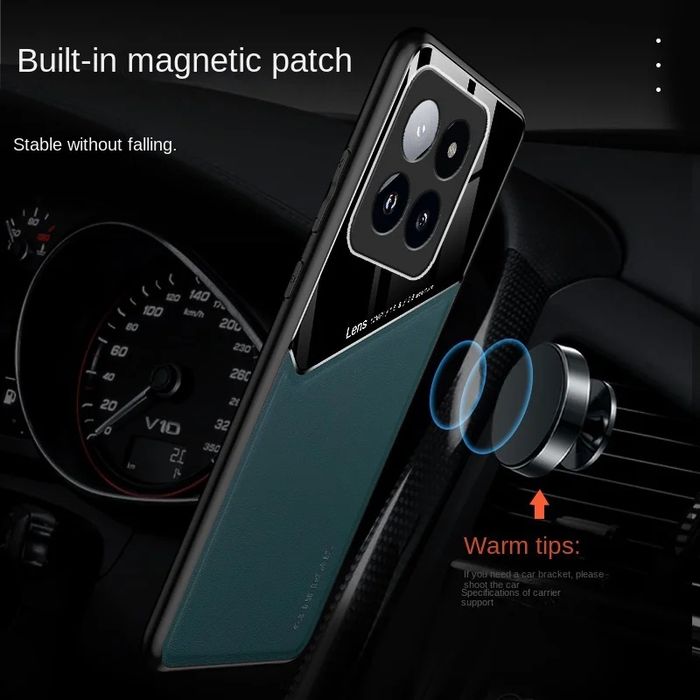 Xiaomi 15 / 14T Pro / GENEROUS Кожен кейс гръб с магнит