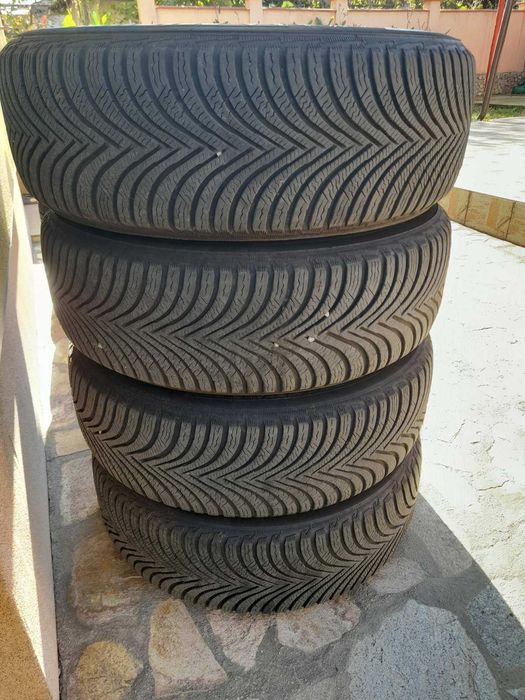 Зимни гуми Michelin Alpin5, с лети джанти mercedes, 205/60/16, ДОТ0819