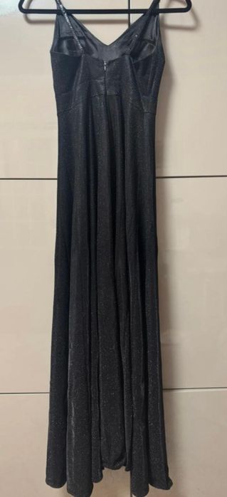 Rochie banchet neagra cu sclipici