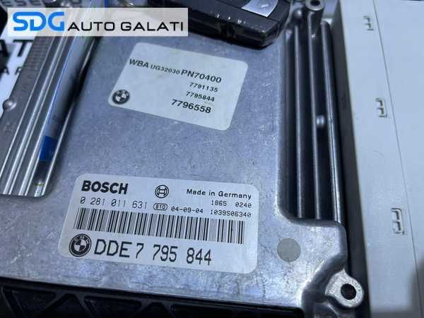 Kit Pornire ECU Calculator Motor Cip Cheie si Imobilizator BMW Seria 1 E81 E87 118 2.0D 121CP 2003 - 2010 Cod 0281011631 7795844 7796558 [L2798]