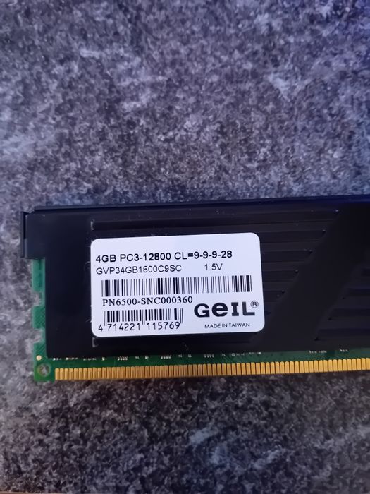 Ram 4GB DDR3 1600 MHZ cl 9 - Geil