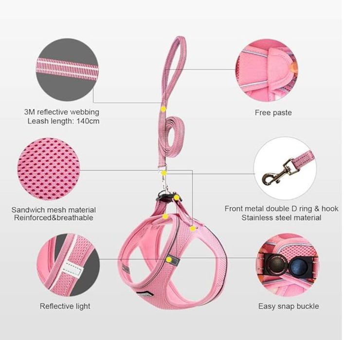 Аксесоари за котка и куче (нагръдник с каишка,  играчки , LED trimmer)