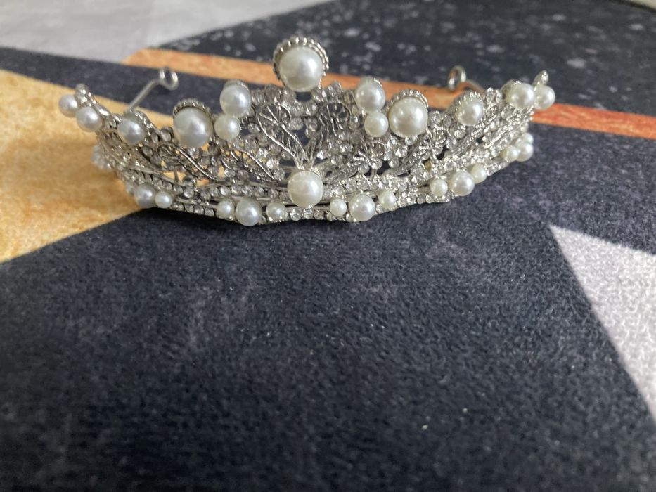 Voal Mireasa cu perle/ coronita si floare