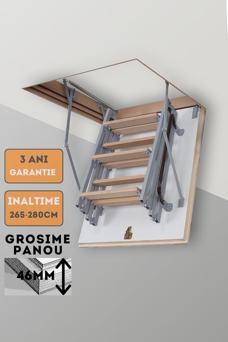 Scara pod pliabil lemn/metal la comandă și pe stoc 90x80
