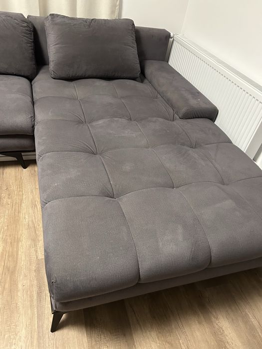 Canapea Coltar extensibil dreapta Windsor Deneb Dark Grey