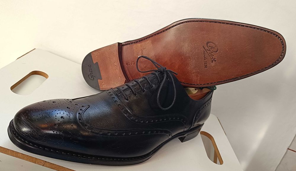 Pantofi de lux 46 46.5 47 oxford GREVE NOI lucrati manual piele super