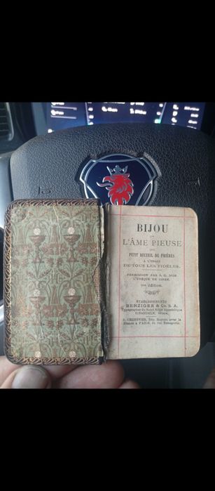 Уникален миниатюрен античен френски молитвеник -1908г- Бижу на благочестивата душа