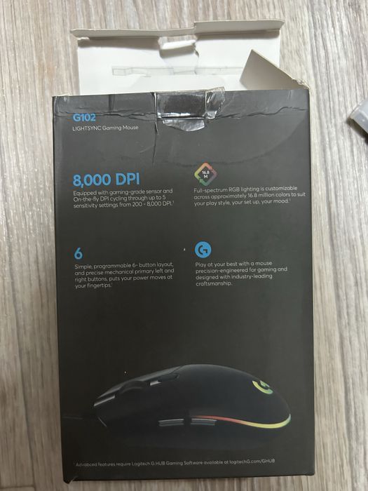 Компьютерная мышка LOGITECH G102