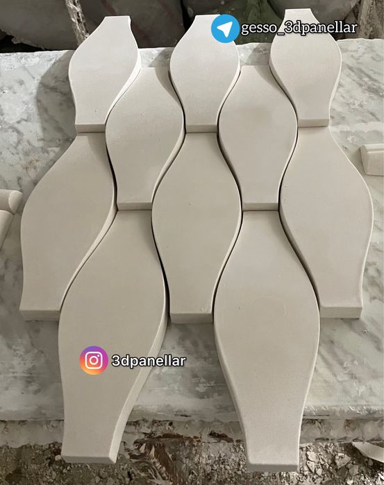 3д панель Fish | Гипсовые 3д панели | 3D panel gips decor lepka