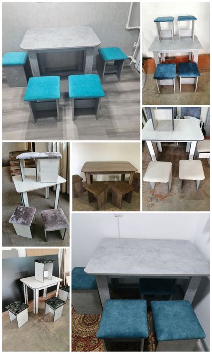 Продаются новые кухонные столы, табуретки. Цена от600000 тысяч сум.