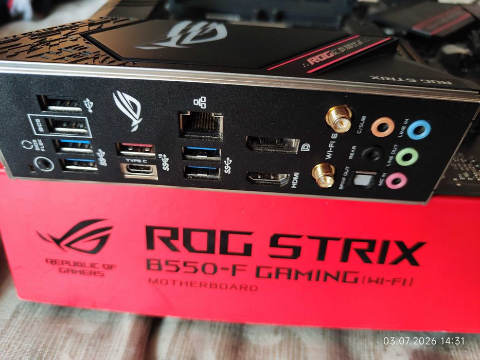 Комплект Ryzen 7 5800X, RAM 32GB DDR4 3200, Asus Rog Strix B550F Gaming WiFi