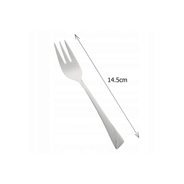 Set 6 furculite din inox, pentru desert, 14.5 cm, Kinghoff
