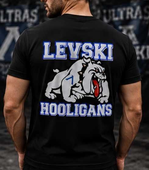 Тениска Левски София Ултрас Hooligans Levski Ultras размери от С до 5ХЛ футболна утрас фланелка