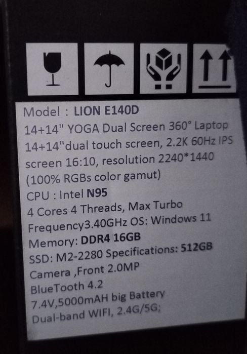 Noutbook 2ta ekranli