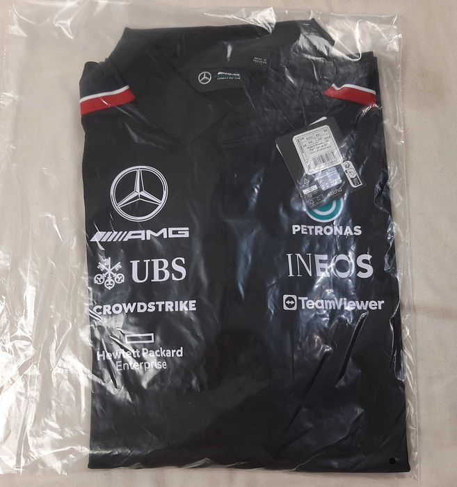 Mercedes AMG F1 Team Polo - Оригинална мъжка тениска с яка