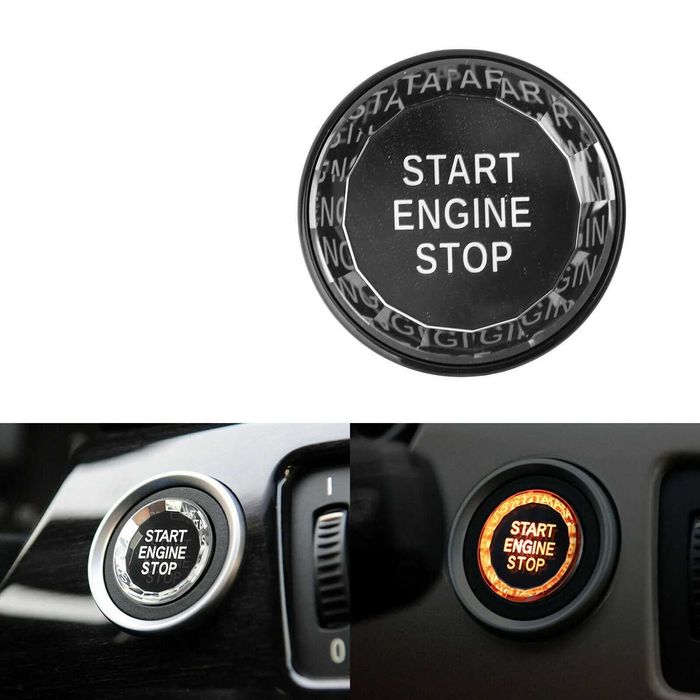 Buton Pornire Start Stop Cristal BMW Seria E , Negru Rosu Albastru