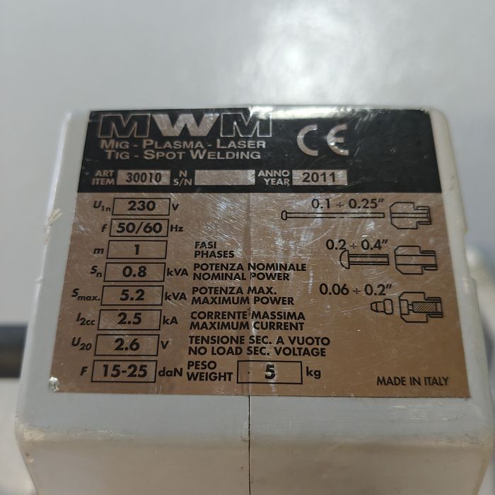 Aparat sudura puncte/Spotter tinichigerie profesional  MWM Italia  (30010) - Foarte puțin utilizat.