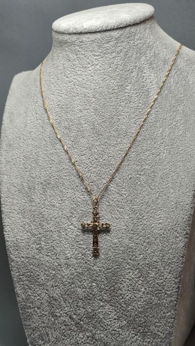 ‼️ЗЛАТНО СИНДЖИРЧЕ С КРЪСТ‼️ - Заложна къща Бургас Галерия 65