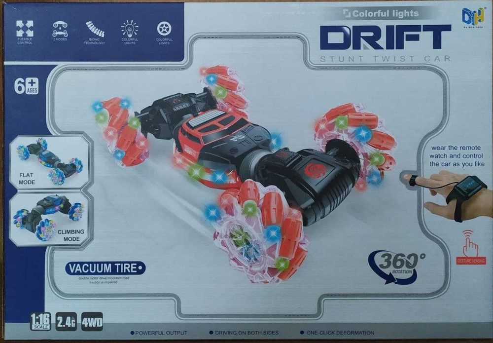 Радиоуправляемая машинка Drift Stunt Twist на сенсорном браслете soatl