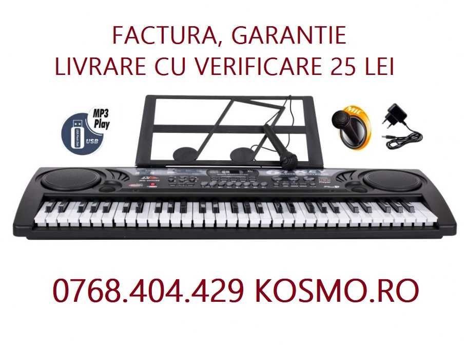 Orga electronica copii 61 clape + Microfon, Initiere invatat, 3 Lectii