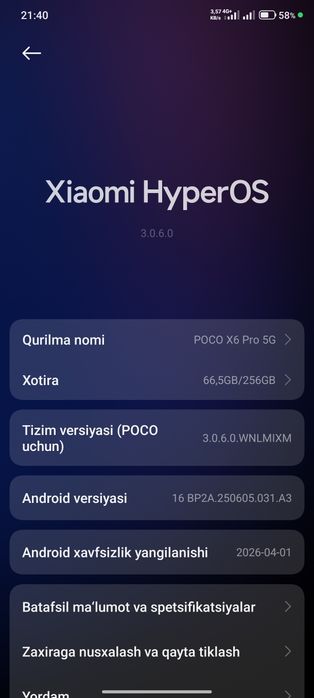 Poco X6 pro 5g .