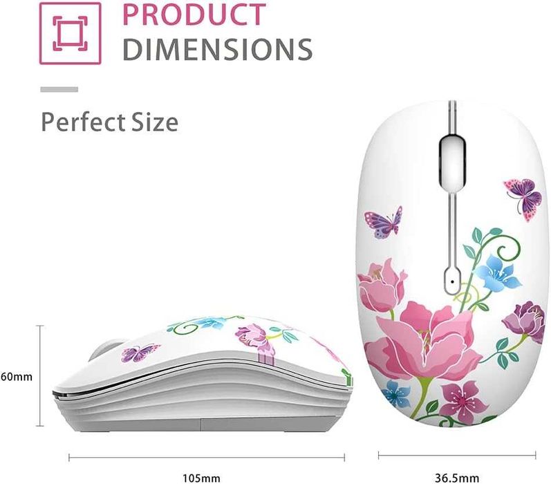 TENMOS M101  Сладка, безжична, компютърна мишка с USB приемник