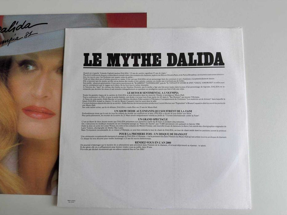 Dalida – „Olympia 81“ с оригинален автограф