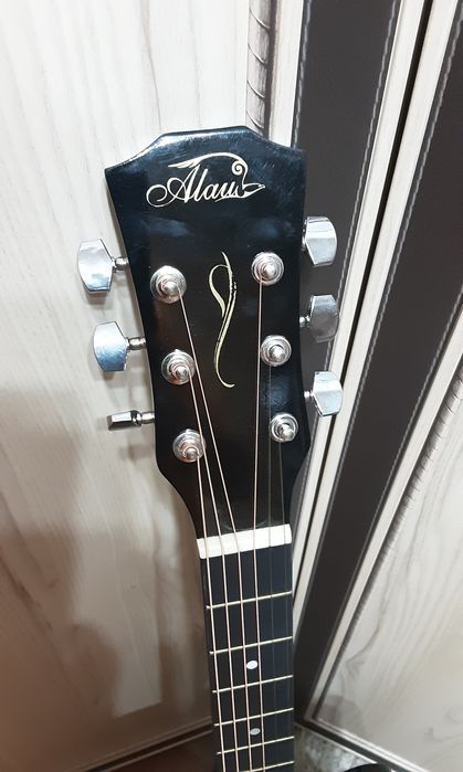 Гитара, чёрная с чихлом