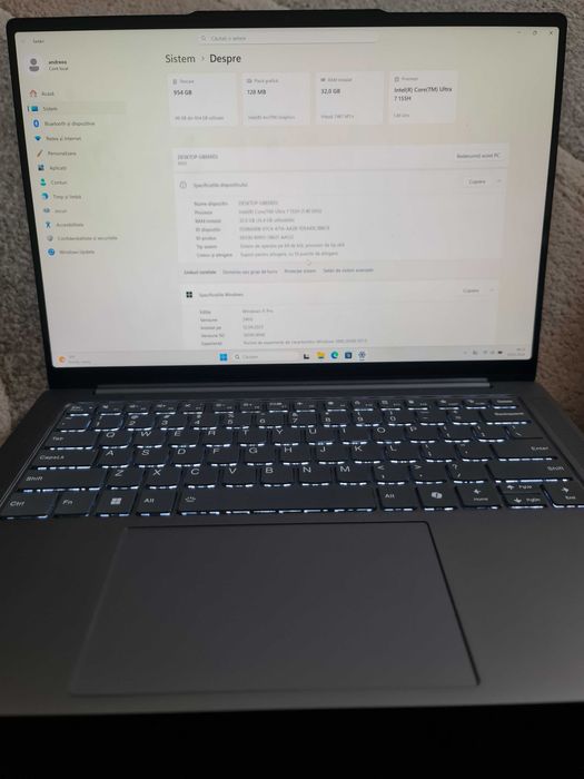 Laptop lenovo yoga 7 14imh9 155h 32g ssd 1T