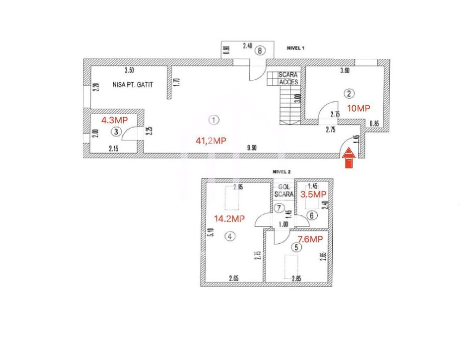 Apartament cu 4 camere, 82mp utili + balcon, recent renovat