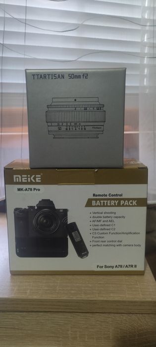 Sony A7 II с обектив ttartisan 50mm f2 и батериен грип