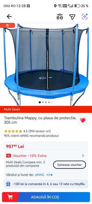 Vând trambulină 305 cm