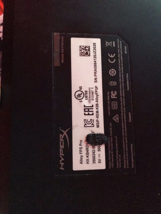 HyperX Alloy FPS Pro Механика